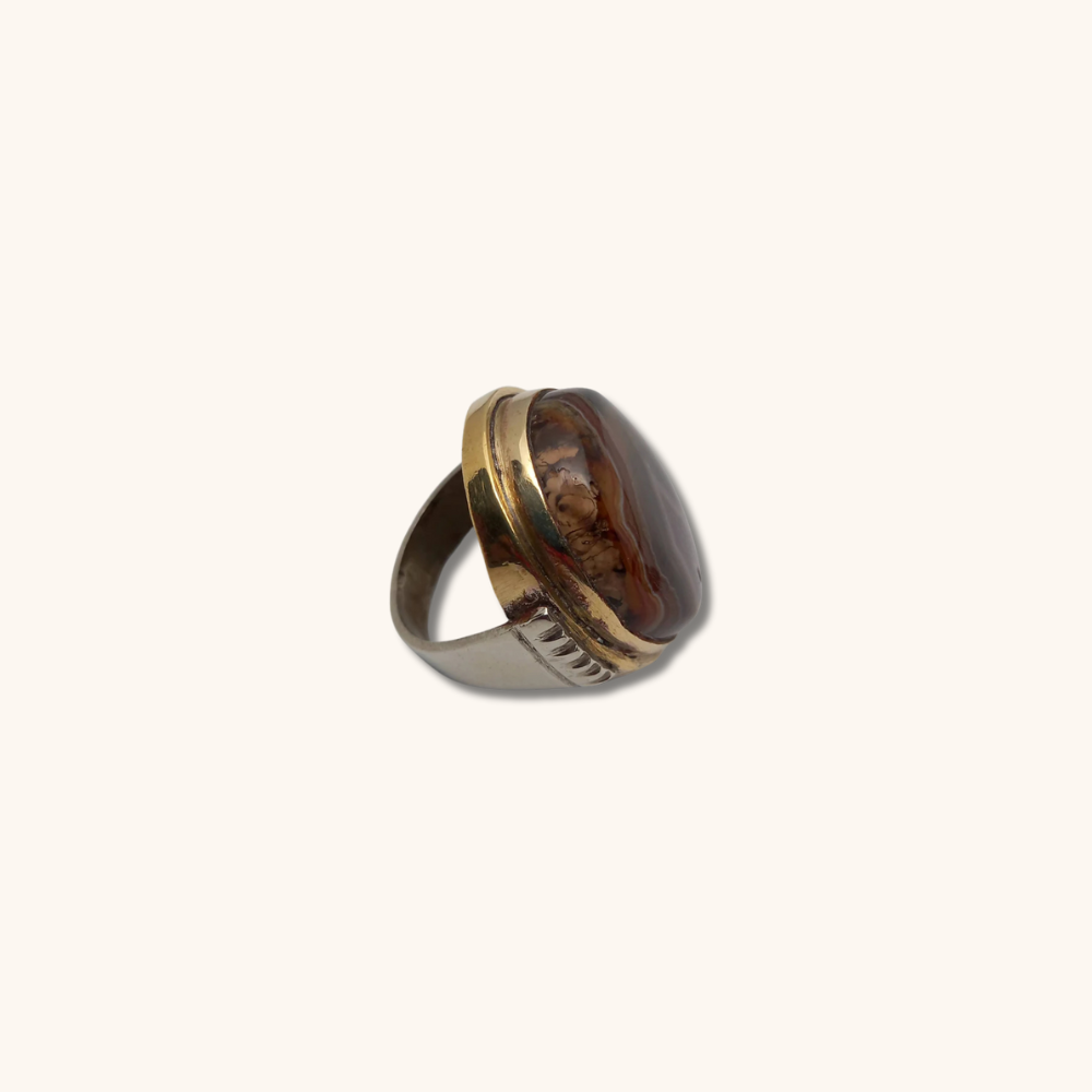 Big Sulemani Agate Ring