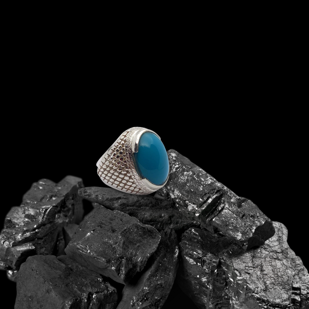 Nishapuri Blue Turquoise Ring
