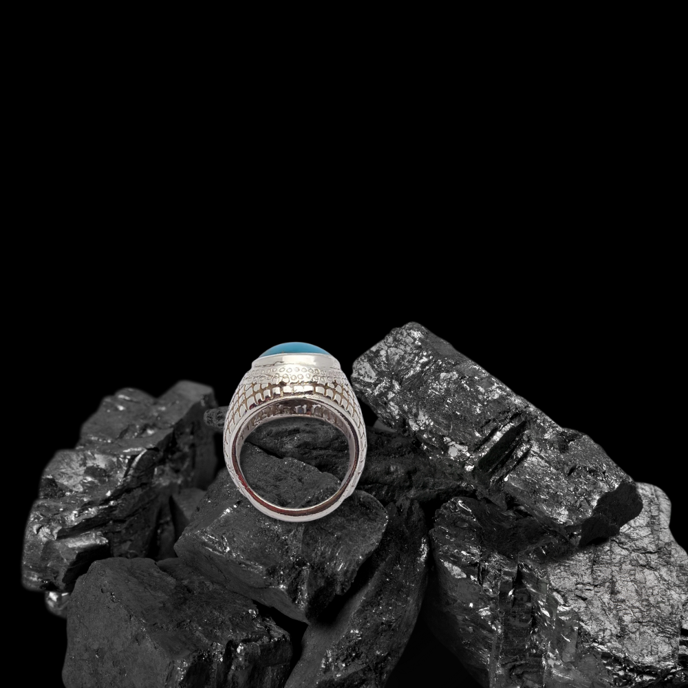Nishapuri Blue Turquoise Ring