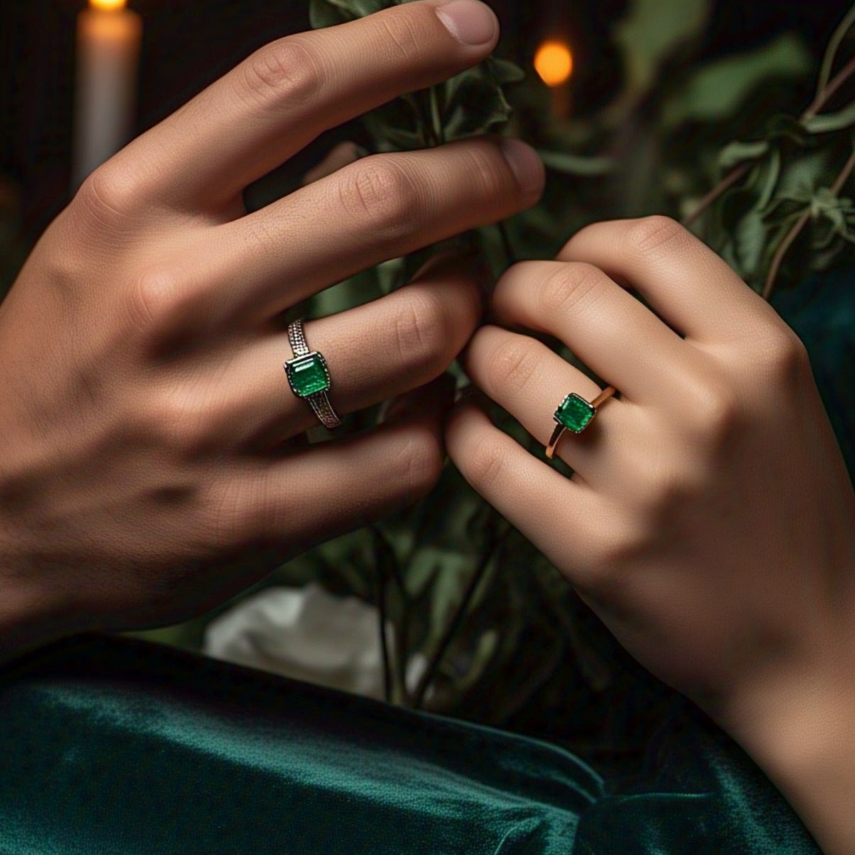 Emerald Ring for couple