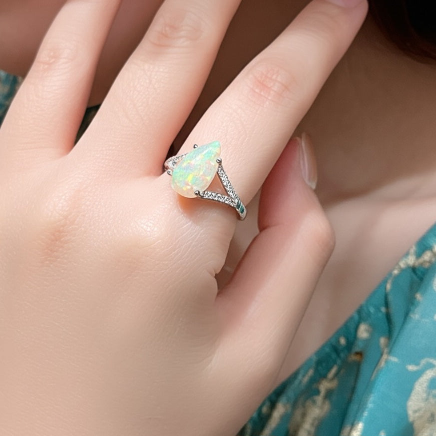 Women's luxury opal ring