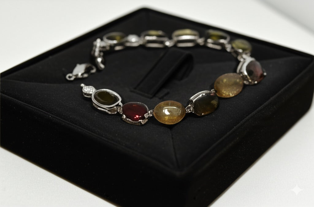 Women's multi colour tourmaline bracelet