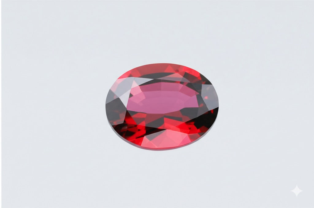 Women's red garnet pendant