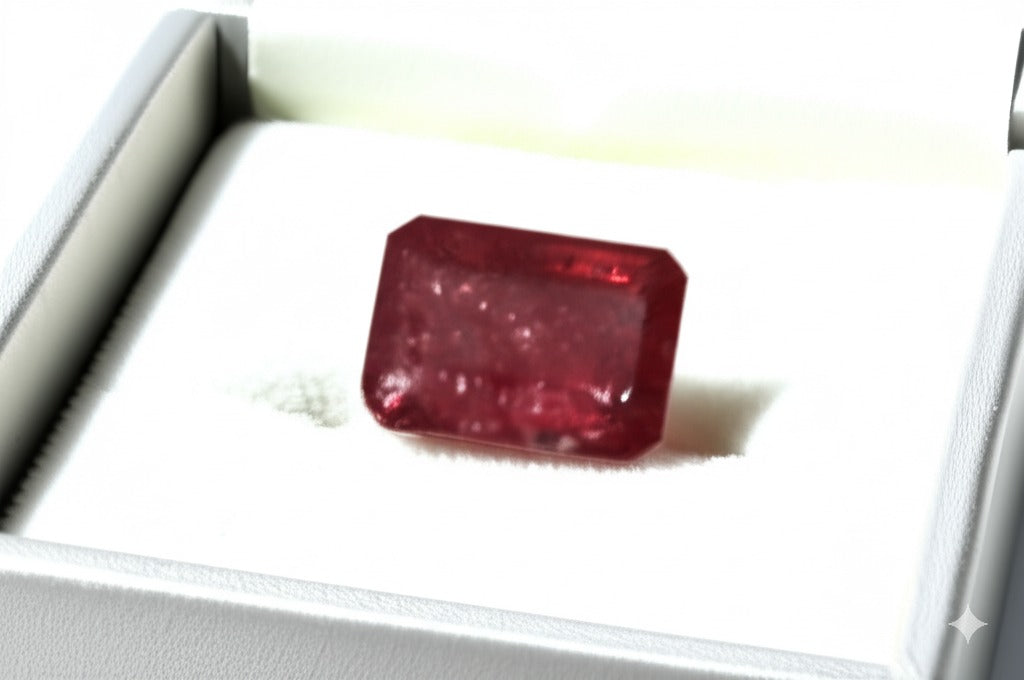 Women's red tourmaline pendant