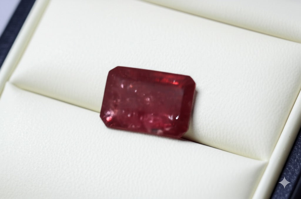 Women's red tourmaline pendant