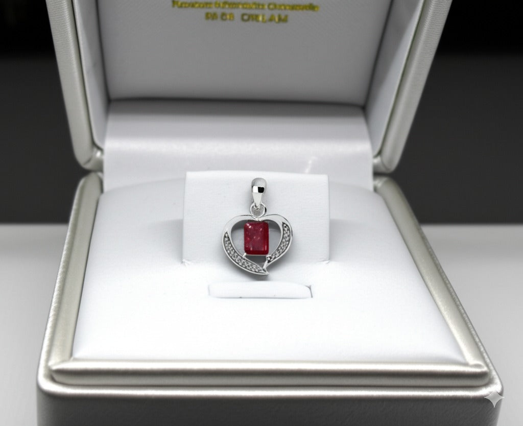 Women's red tourmaline pendant