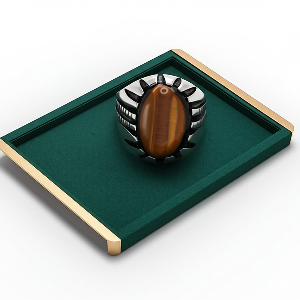 Men's tiger's eye Ring