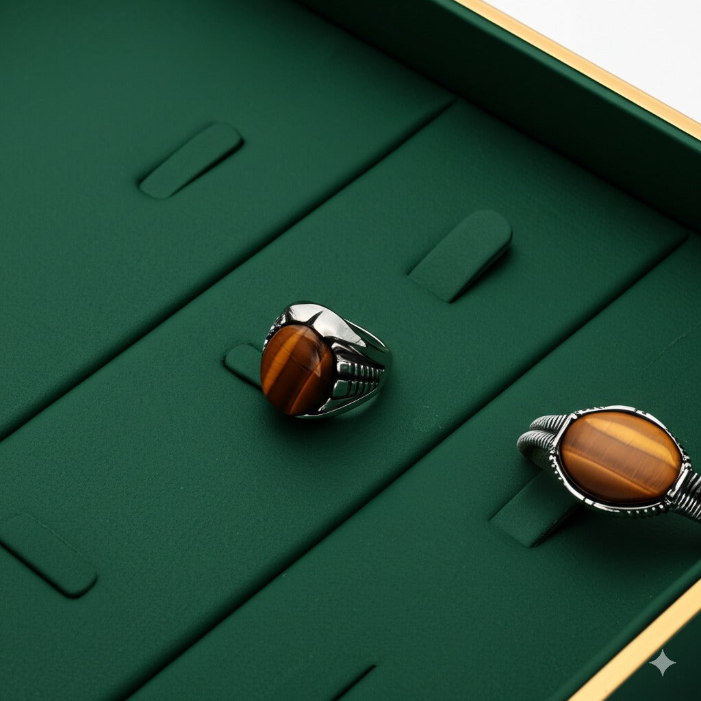 Men's tiger's eye Ring