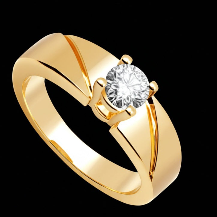 Women's luxury gold diamond Ring