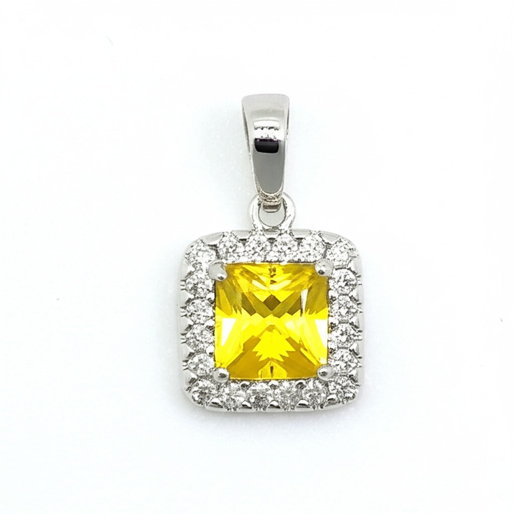 women's luxury yellow sapphire pendant