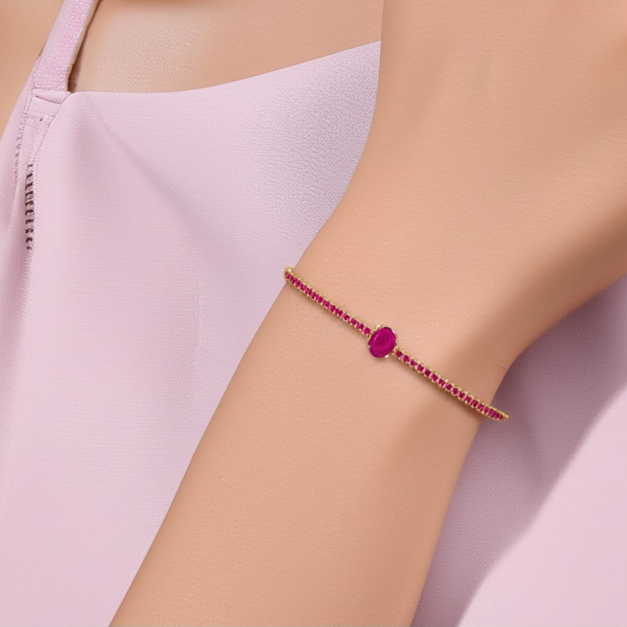 Women's luxury ruby bracelet