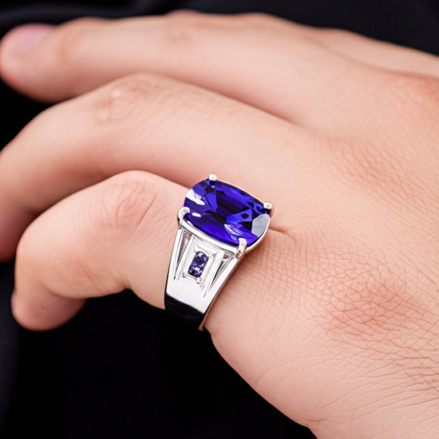 Men's tanzanite ring