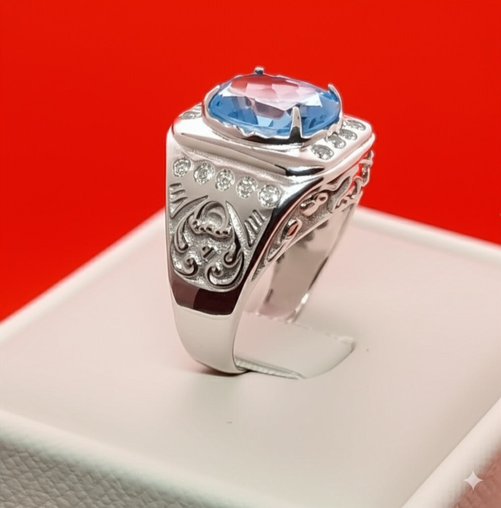 Men's sky blue topaz Ring