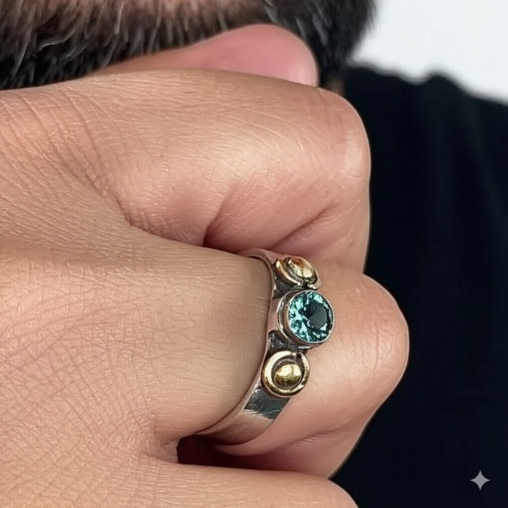 Green Moissanite Ring