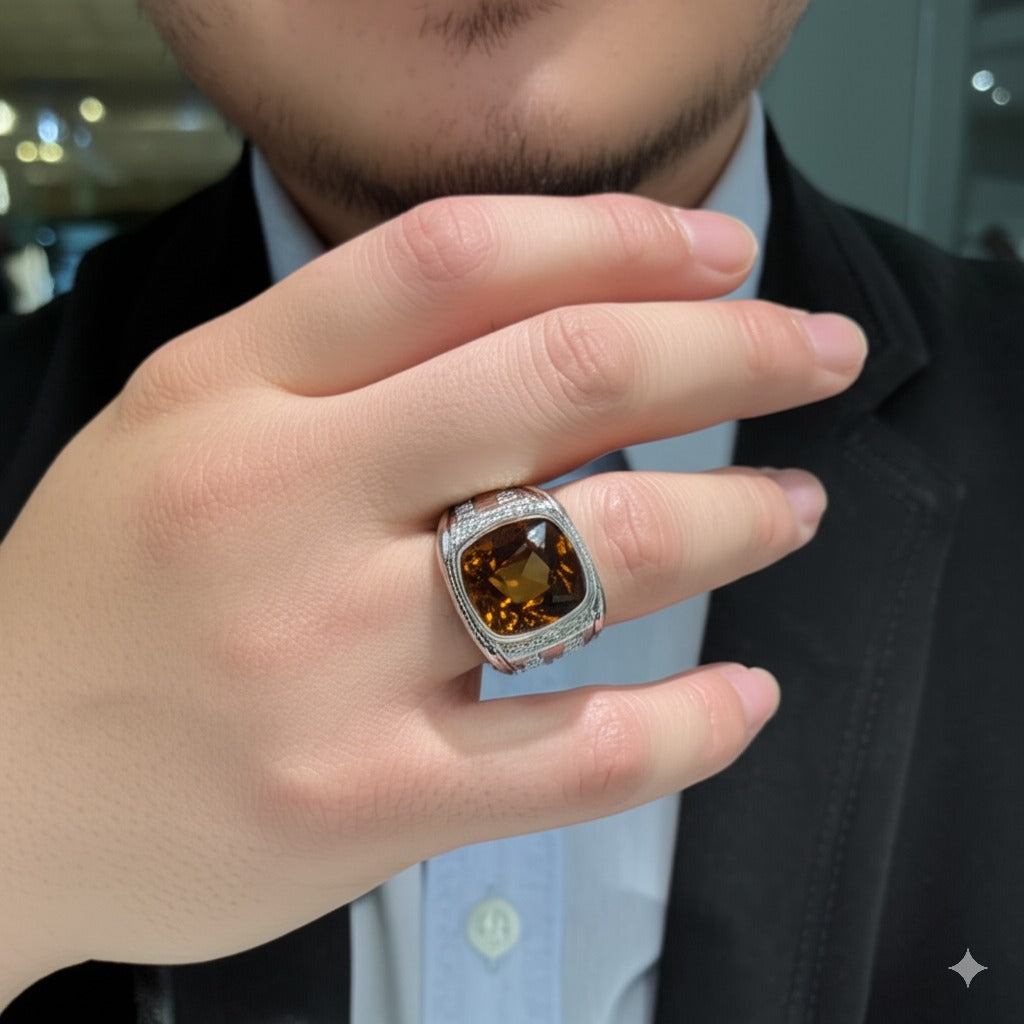 men`s zircon ring
