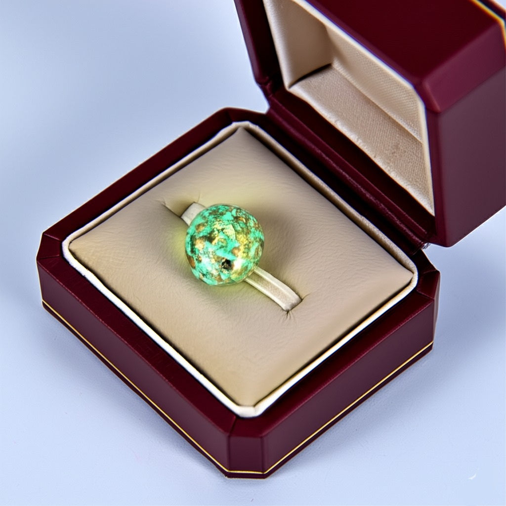Green Persian Turquoise with pyrite (33.30ct)
