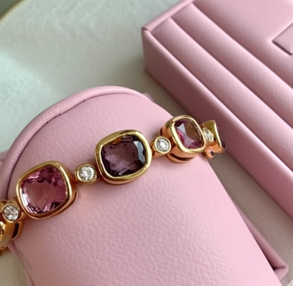 Women's multi colour spinel bracelet