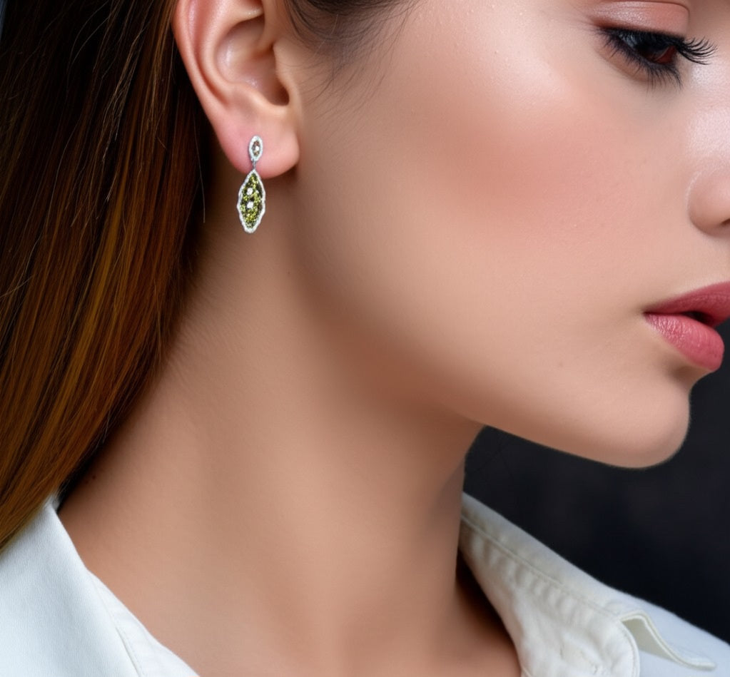 Women's peridot earrings