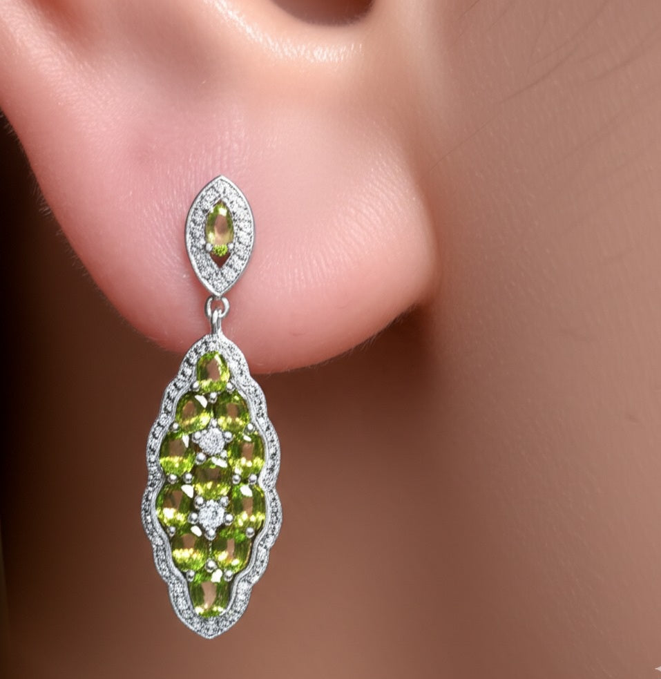 Women's peridot earrings