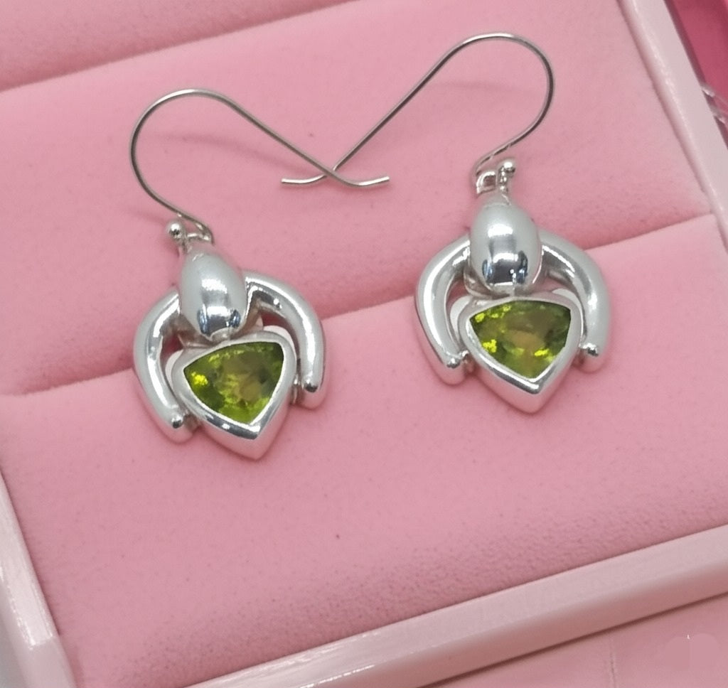 Women's peridot earrings