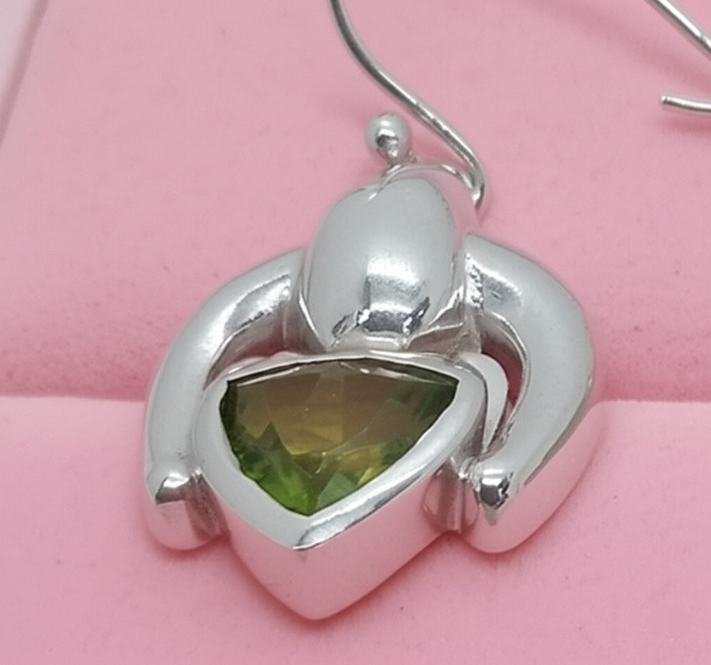 Women's peridot earrings
