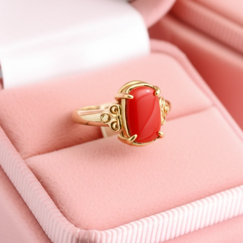 Women's coral Ring