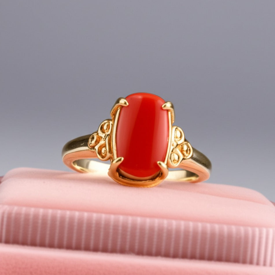 Women's coral Ring