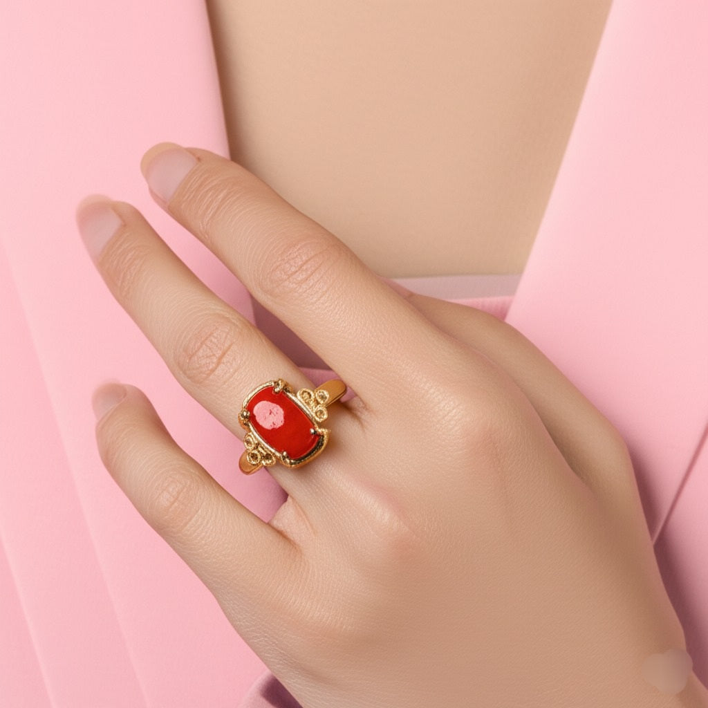 Women's coral Ring