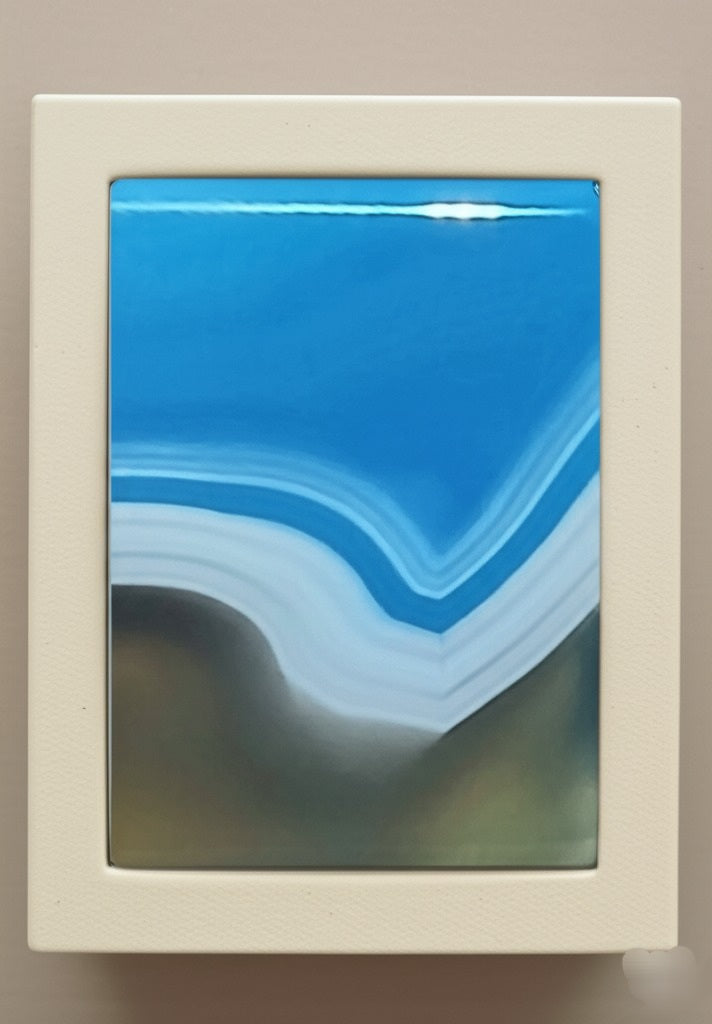 Blue pattern agate