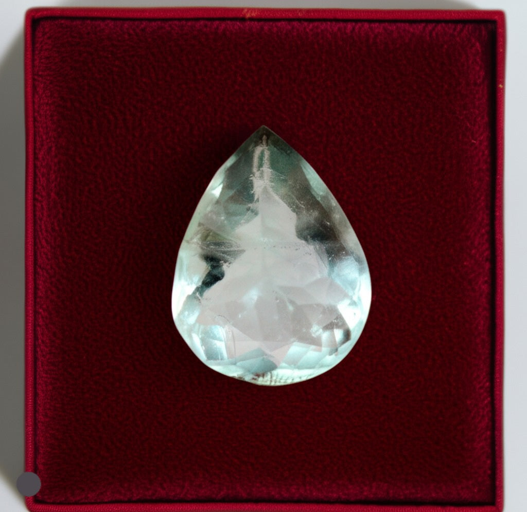Aqua color fluorite women's pendant