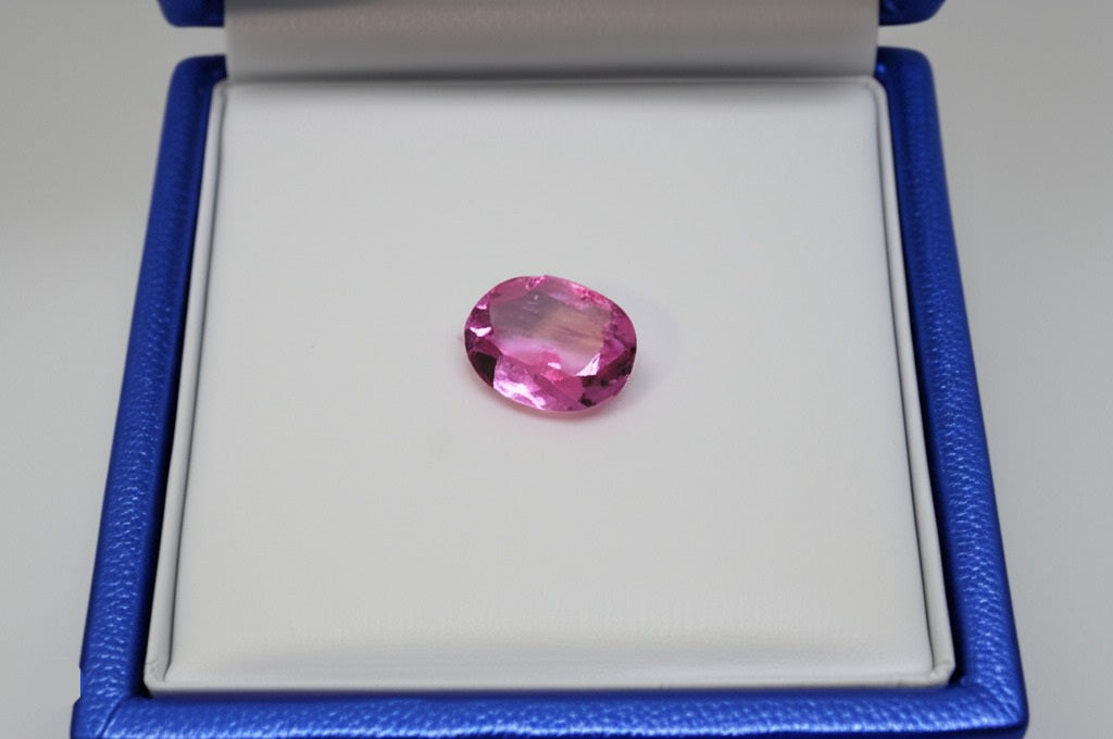 Pink tourmaline men's ring