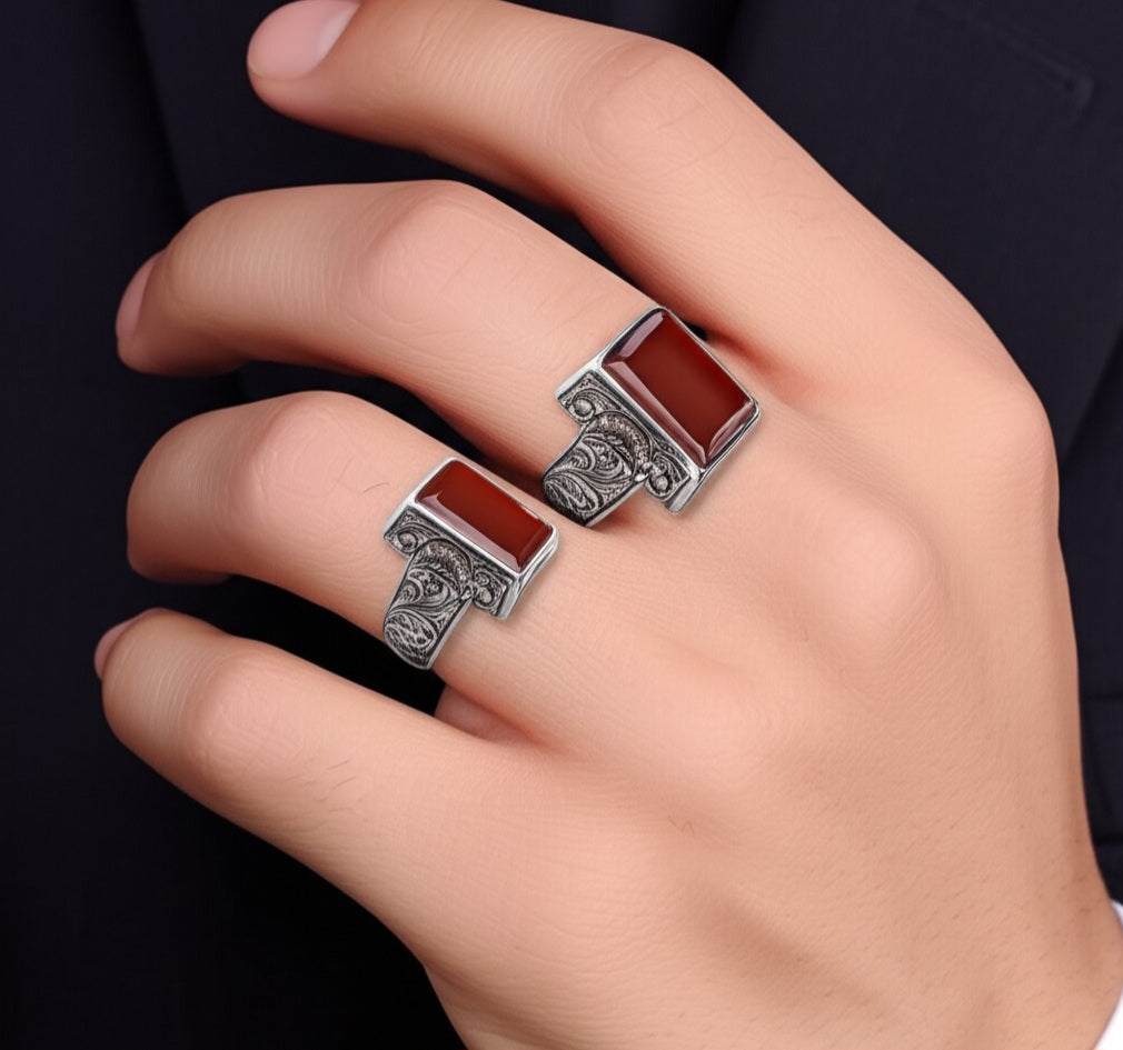 Men's yameni agate Ring