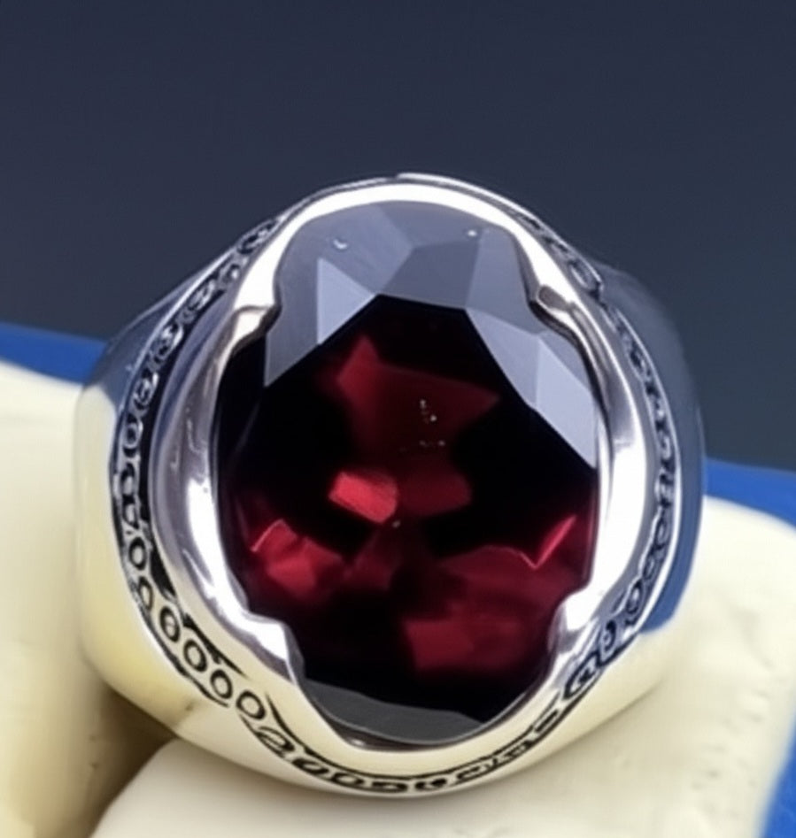 Rhodholite garnet Ring