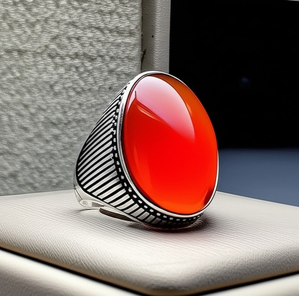 Men's yameni agate Ring