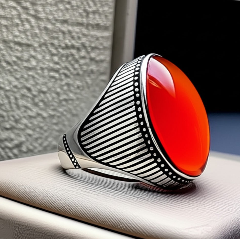 Men's yameni agate Ring