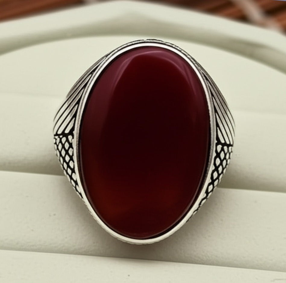Men's yameni agate Ring