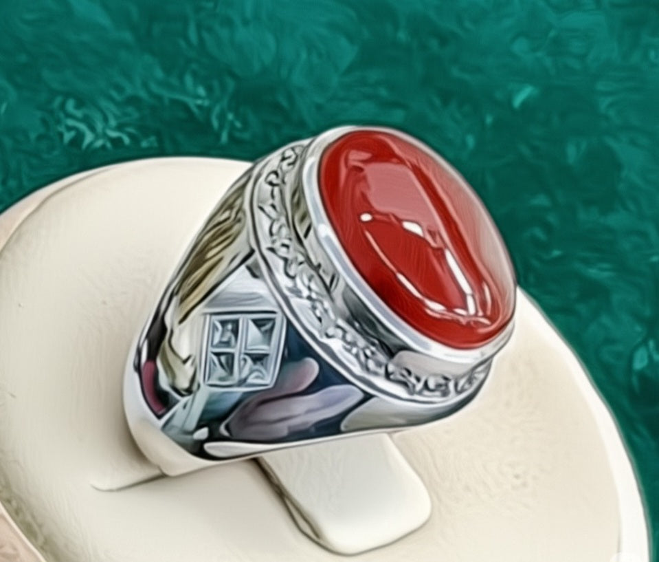 Men's yameni agate Ring