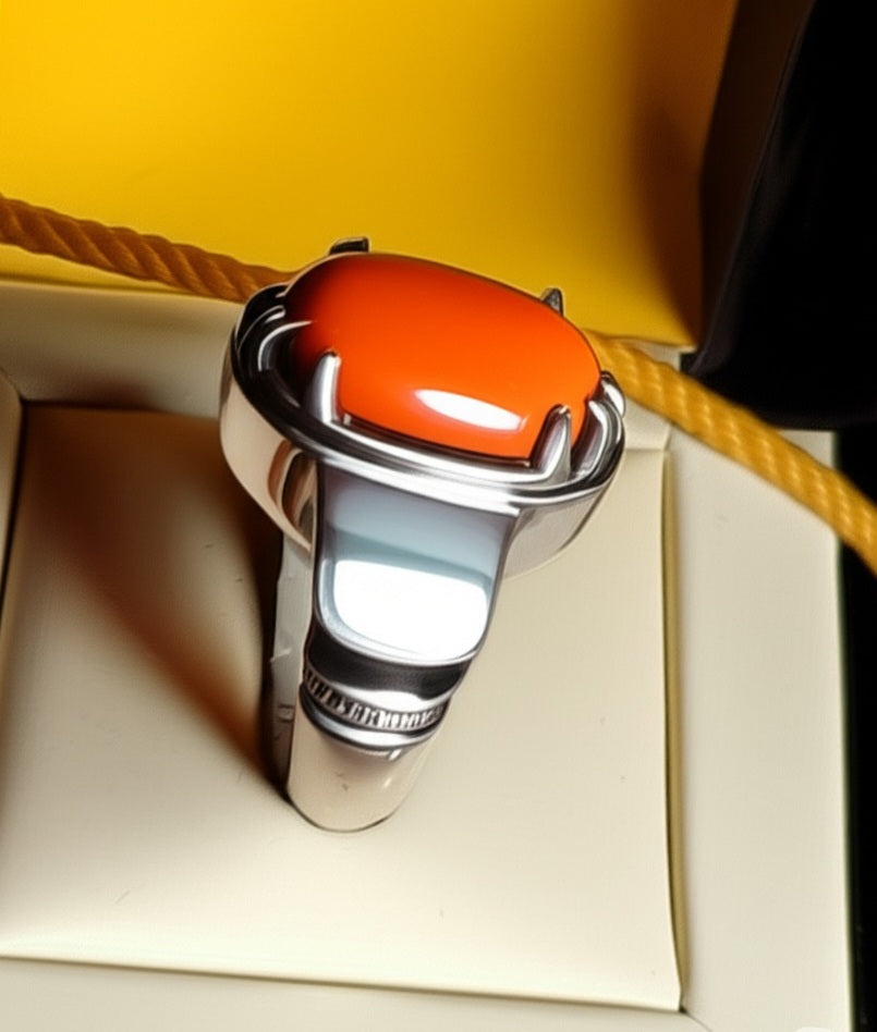 Men's Red Coral Ring