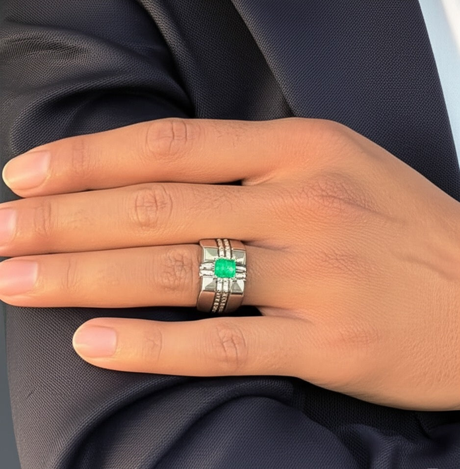 Men's Emerald Ring