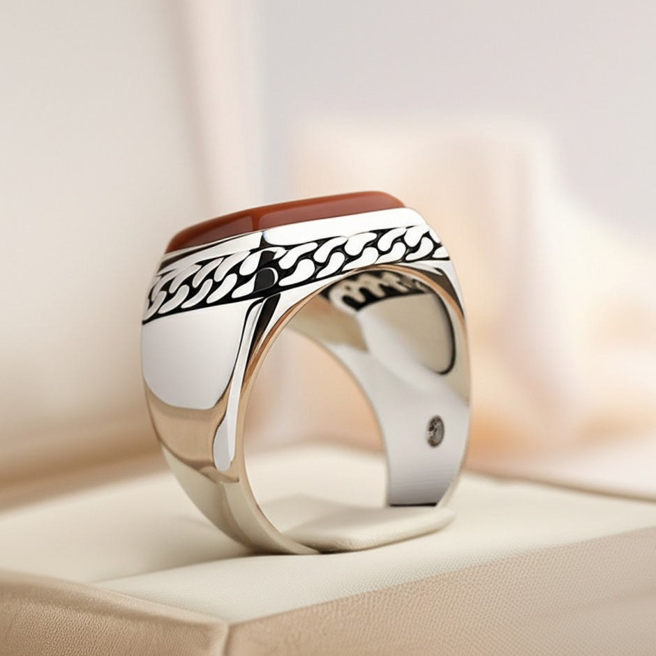 Men's yameni agate Ring