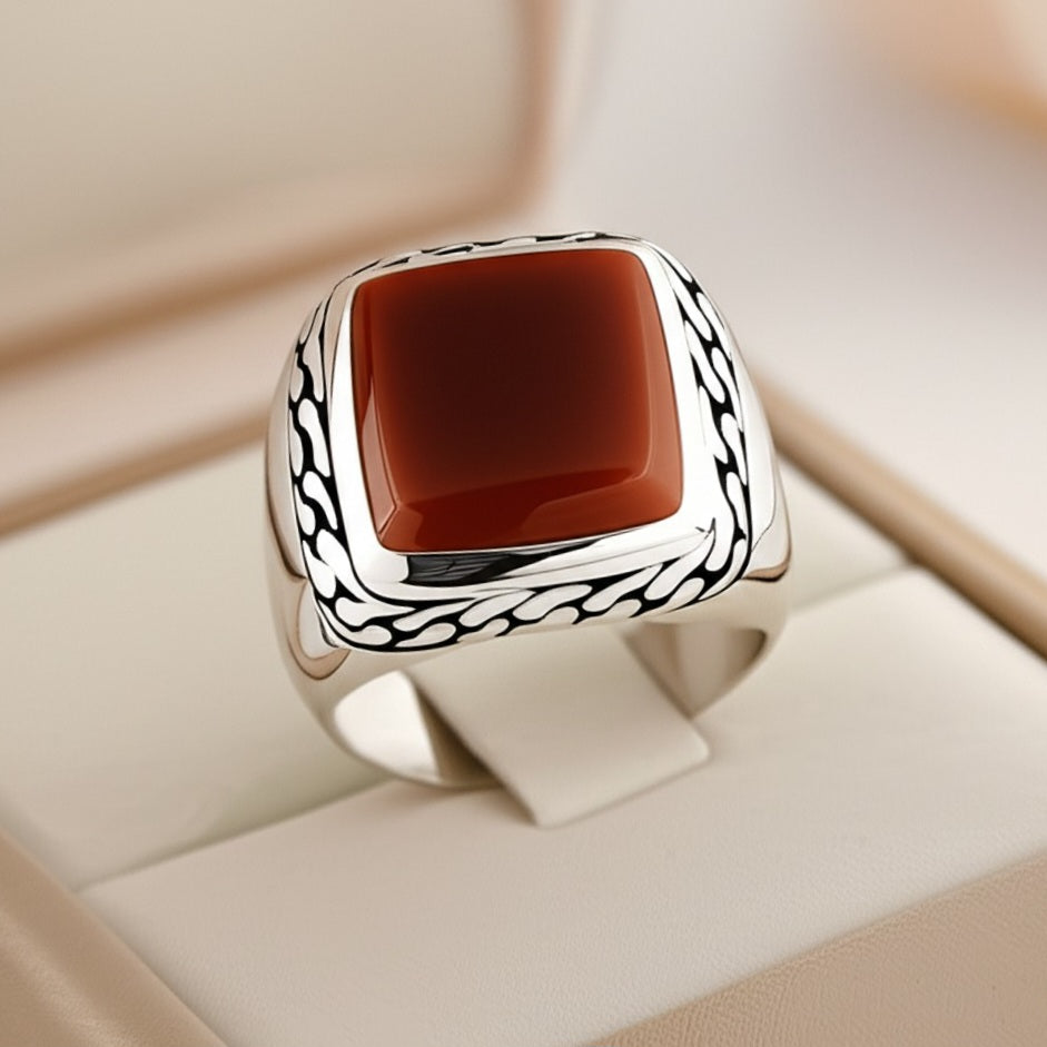 Men's yameni agate Ring