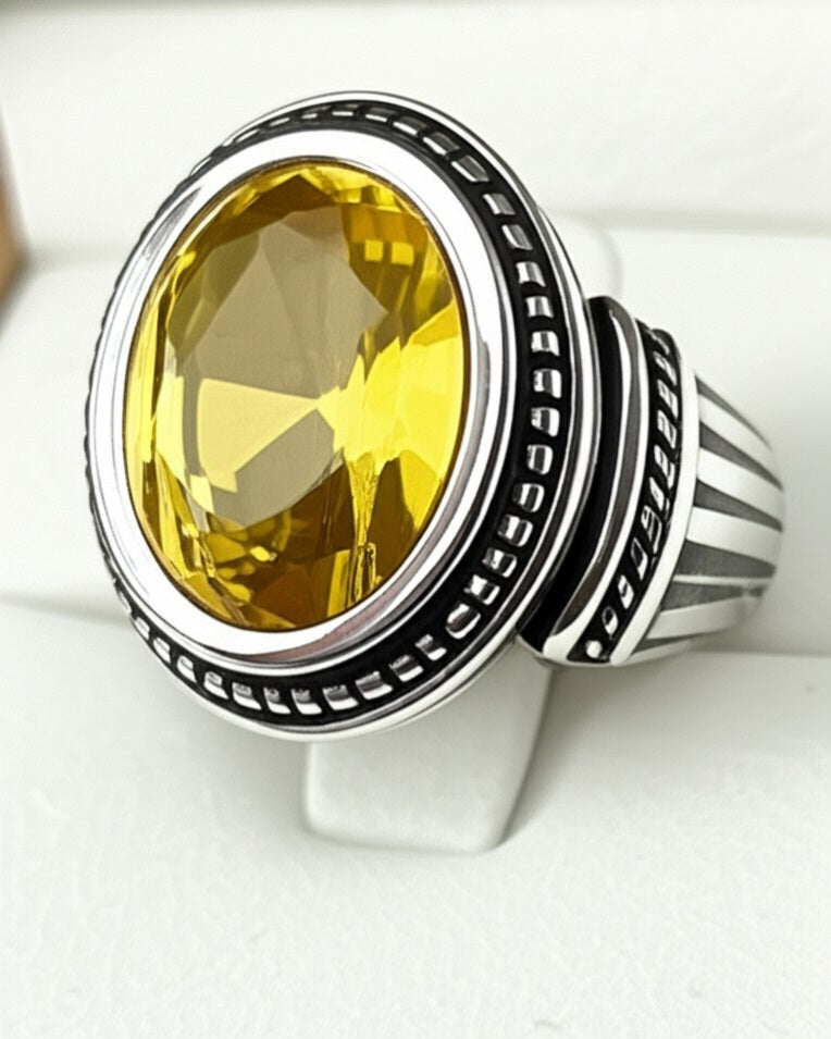 Men's Yellow sapphire Ring