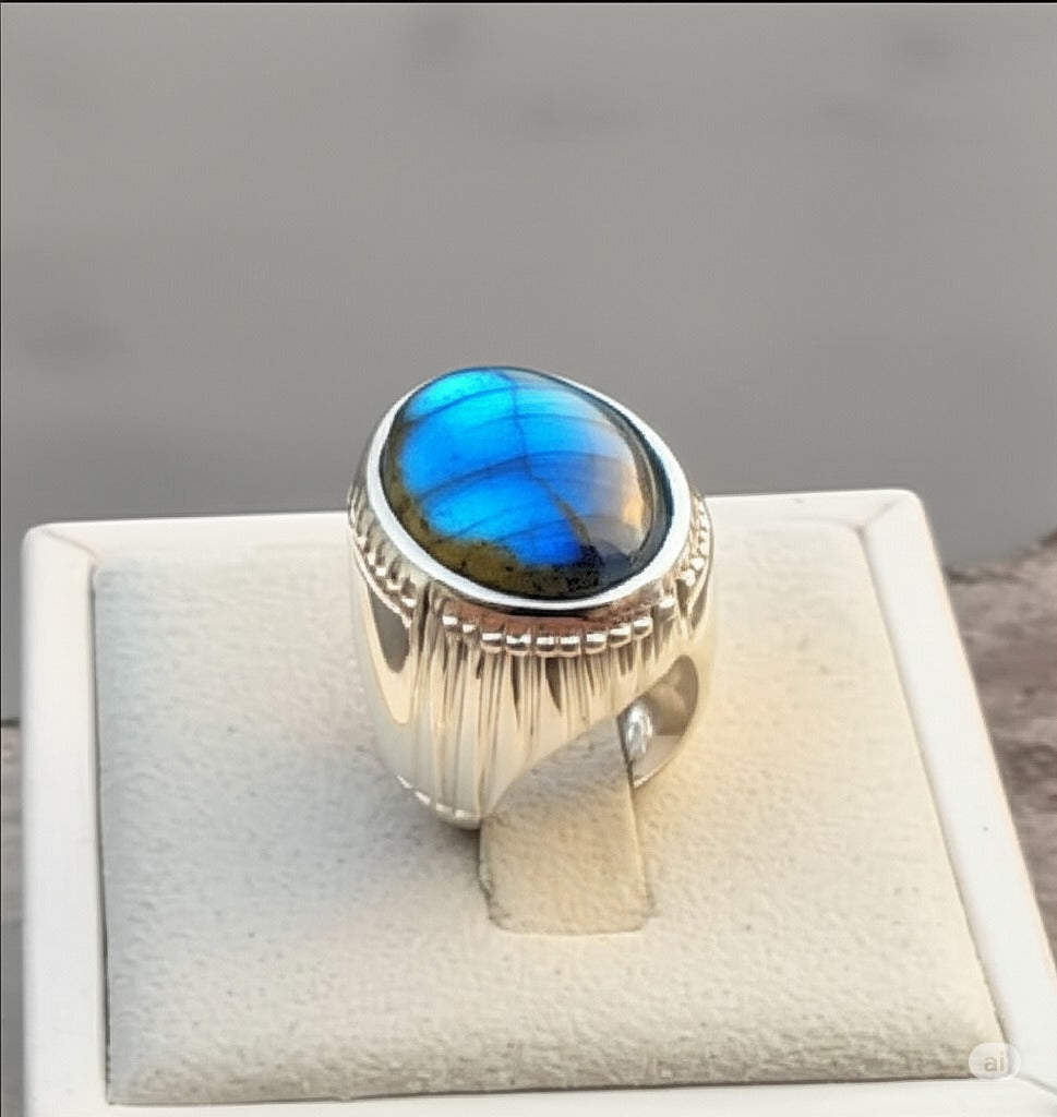 Men's Labradorite ring
