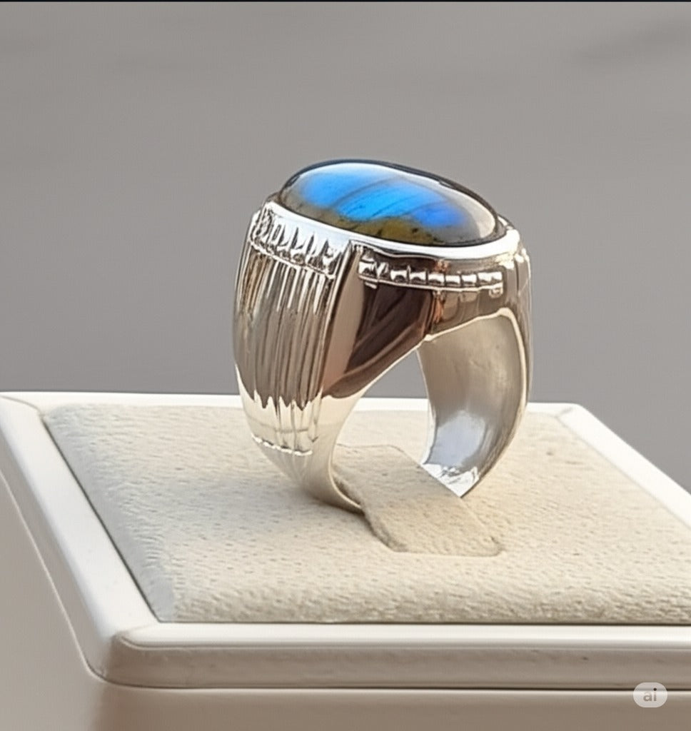 Men's Labradorite ring