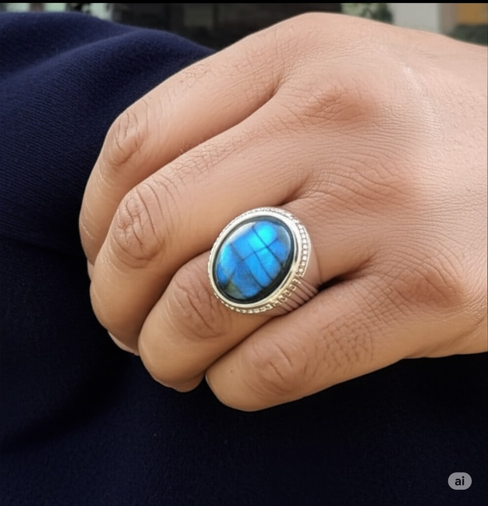 Men's Labradorite ring