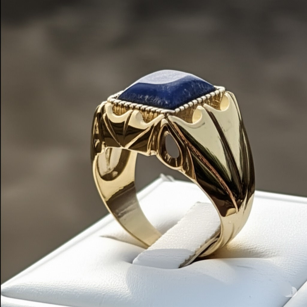 Men's Blue sapphire Ring