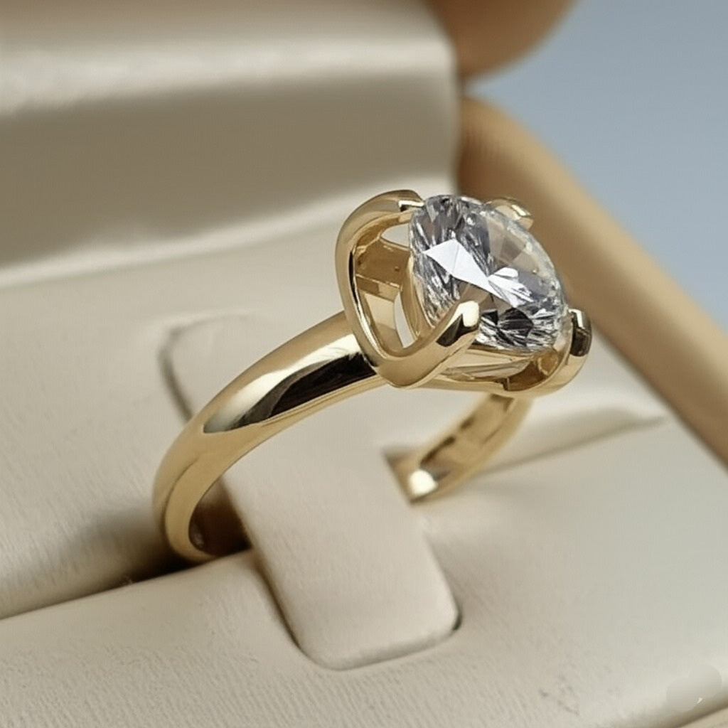 Cubic zircon men`s ring