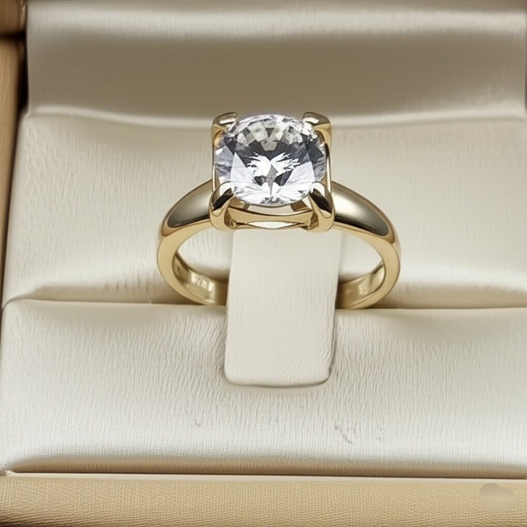 Cubic zircon men`s ring