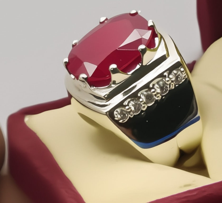 Men's ruby ring