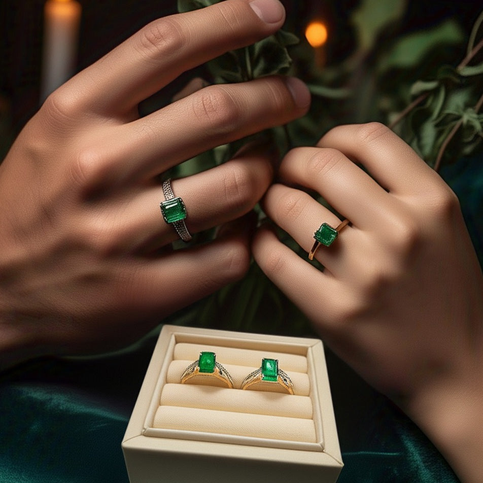 Emerald Ring for couple